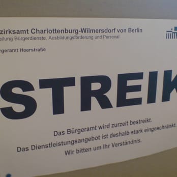 Bürgeramt Heerstraße - Auch im Streik lässt er uns nicht im Stich. - Community Service/Non-Profit Near Me - Berlin, BE