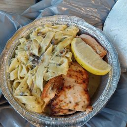 salmon and Alfredo pasta salmon and Alfredo pasta
