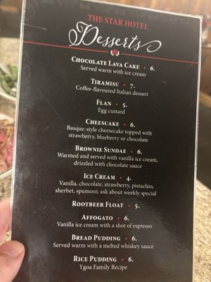 Menu photo 1 The Star Hotel Elko, NV Menu photo 1 The Star Hotel Elko, NV