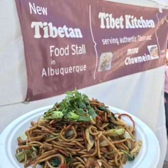 Tibet Kitchen - Veggie chow mein. Get the hot sauce! Its HOT! H - Himalayan/Nepalese Near Me - Albuquerque, New Mexico