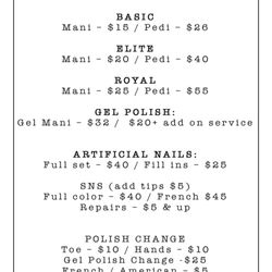 New price list