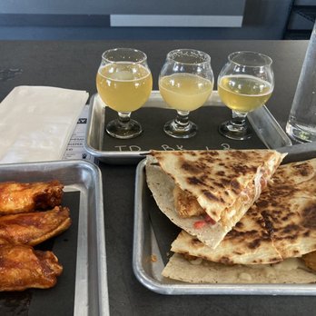 First State Brewing Company - Wings, chicken quesadilla and a flight of beer have eaten haha - New American Near Me - Middletown, Delaware First State Brewing Company - Wings, chicken quesadilla and a flight of beer have eaten haha - New American Near Me - Middletown, Delaware