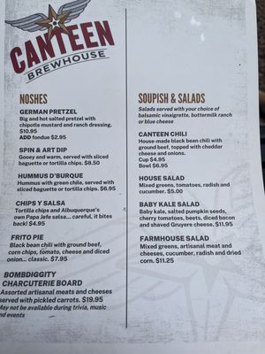 Menu photo 4 Canteen Brewhouse Albuquerque, NM