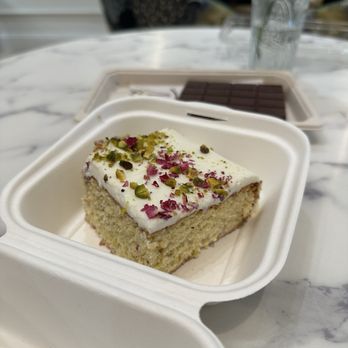LeVant Dessert - Pistachio Rose Tres Leches - definitely a must try! - Desserts Near Me - Menlo Park, California