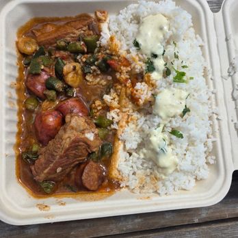 Akwaba Food - New Orleans gumbo. All food came with assorted sauces. Absolutely delicious! - Bartenders Near Me - Tigard, Oregon Akwaba Food - New Orleans gumbo. All food came with assorted sauces. Absolutely delicious! - Bartenders Near Me - Tigard, Oregon
