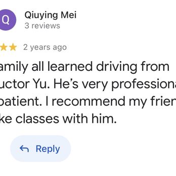 Driving Instructor Yu - Driving Schools Near Me