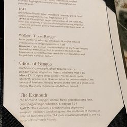 1847 - Cocktail menu