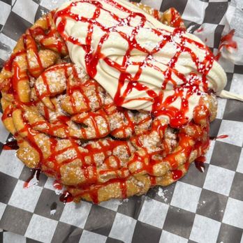 Burger Factory - Strawberry Funnel Cake - Burgers Near Me - Lombard, Illinois