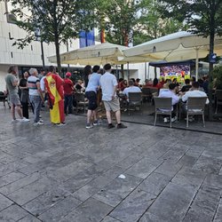 Bäckerbrunnen - Eurocup game with Spain supporters