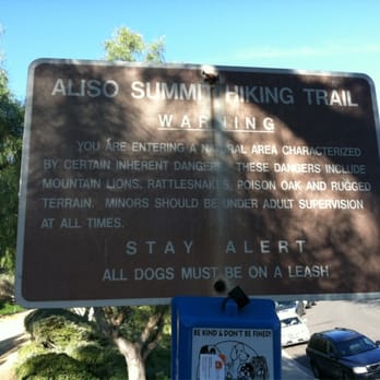 Aliso Summit Trail - Trail head on highlands - Hiking Near Me - Laguna Niguel, California