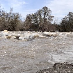 William B Pond Recreation Area - American River after the storm