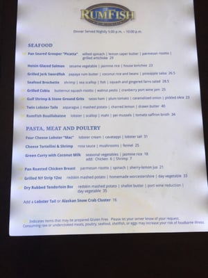 Menu photo 8 RumFish Grill and Sports Bar St Pete Beach, FL