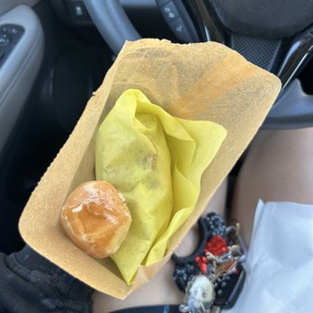 Happy Bagels and Donuts - Garlic Bagel BLT! With free donut hole - Donuts Near Me - Downey, California Happy Bagels and Donuts - Garlic Bagel BLT! With free donut hole - Donuts Near Me - Downey, California