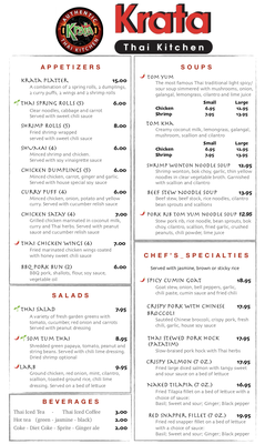 Menu photo 1 Krata Thai Restaurant Newark, NJ Menu photo 1 Krata Thai Restaurant Newark, NJ