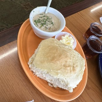 Gold Miner Cafe - Biscuit that came with my meal and a added side of gravy - American Near Me - Folsom, California