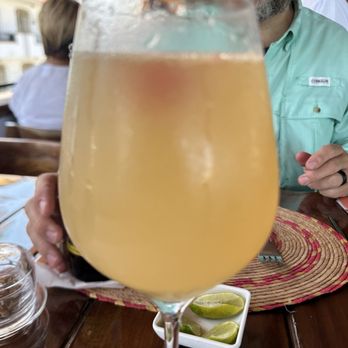 Meño’s Place - Grapefruit mimosa, a double, with fresh squeezed grapefruit juice. - Mexican Near Me - Puerto Vallarta, JAL