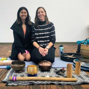 Ramona Community Library - Beverlee Cabral (Ramona Library branch manager) and Liz Myers, Rooted Living Wellness after a free sound healing session - Libraries Near Me - Ramona, California Ramona Community Library - Beverlee Cabral (Ramona Library branch manager) and Liz Myers, Rooted Living Wellness after a free sound healing session - Libraries Near Me - Ramona, California