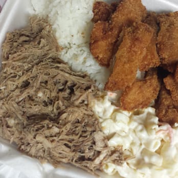 Hula Wok BBQ - Hula combination plate kalua pork and chicken katsu - Chinese Near Me - San Ramon, California