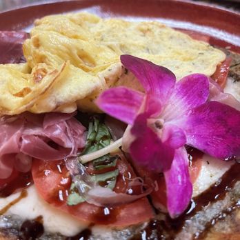 The Modern Rose - Modern Egg PIZZA - tomato, balsamic drizzle , mozzarella with scrambled eggs. - Coffee & Tea Near Me - Deerfield Beach, Florida The Modern Rose - Modern Egg PIZZA - tomato, balsamic drizzle , mozzarella with scrambled eggs. - Coffee & Tea Near Me - Deerfield Beach, Florida