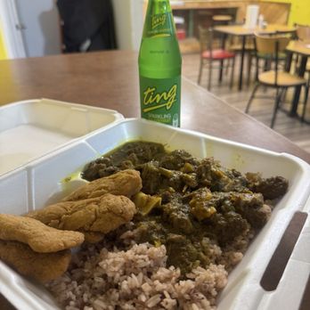All Nation Market - Curry goat with rice & peas, and festival. - Caribbean Near Me - Sacramento, California
