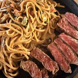 Bangkok-Style NY Strip with Asian Noodles Bangkok-Style NY Strip with Asian Noodles
