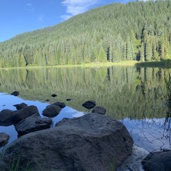 Trillium Lake Campground - Lake, trees, forest, walking distance from campground