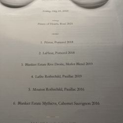 The menu