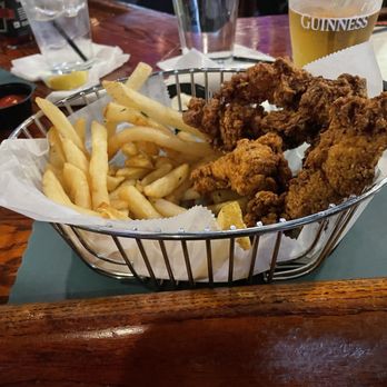 Ned Devine's - This is my Tullymore Chicken & Fries (chips) excavate to eat Ceasar arrived with the dressing on the side tossed with the dressing????? - Sports Bars Near Me - Herndon, Virginia