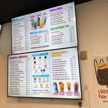 T4 Folsom - Menu board - Bubble Tea Near Me - Folsom, California