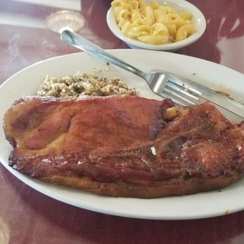 Mama Reta's Kitchen - Lunch special on Sunday...hamsteak. bowl of gumbo in the background. - Soul Food Near Me - Lake Charles, Louisiana Mama Reta's Kitchen - Lunch special on Sunday...hamsteak. bowl of gumbo in the background. - Soul Food Near Me - Lake Charles, Louisiana