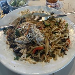Pad Thai sub shrimp for blackened chicken, add mushrooms and capers. Sorry for the pic, I dug in before I remembered to snap a photo. Pad Thai sub shrimp for blackened chicken, add mushrooms and capers. Sorry for the pic, I dug in before I remembered to snap a photo.