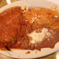 Mi Toro Mexican Restaurant - #20 Dinner, Relleno, taco, rice and beans $7.75