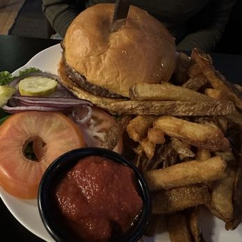 Sassafras Eclectic Food Joint - Burger with mushrooms - New American Near Me - Carson City, Nevada