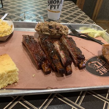 The Smoke Pit - Two Choice of Any Two - pulled pork, ribs, Mac and cheese, beans and cornbread. - Barbeque Near Me - Concord, North Carolina