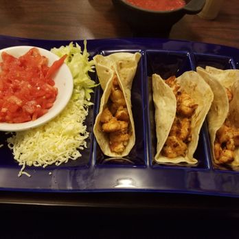 Cinco de Mayo - Shrimp tacos.  I got pain tomatoes instead of normally pico - Mexican Near Me - Jacksonville, Florida