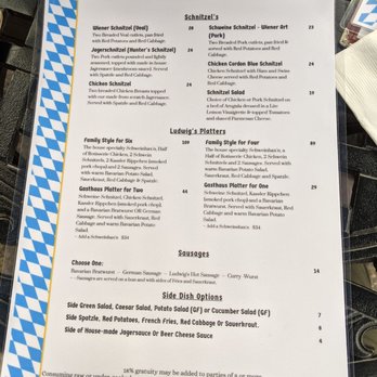 Ludwig's - Back of food menu (Oct 2021) - German Near Me - Leavenworth, Washington Ludwig's - Back of food menu (Oct 2021) - German Near Me - Leavenworth, Washington