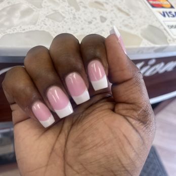 Galaxy Nails and Spa - Full set powder color french - Nail Salons Near Me - Billings, Montana Galaxy Nails and Spa - Full set powder color french - Nail Salons Near Me - Billings, Montana