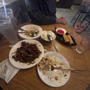 Cafe Wang - Mongolian Beef, white rice and Chow Mein... *Chef's kiss!! The BEST!!  And happy hour on Sunday...? Even better! - Dim Sum Near Me - La Verne, California