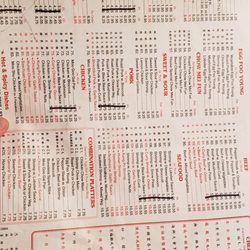 China King - Menu as of 2/25/2021