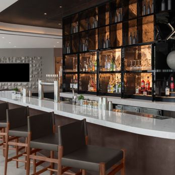 Richstone Surfaces - Backlit Onyx - Richstone did design build in this Marriott Hotel Arlington, VA - Countertop Installation Near Me - Chantilly, Virginia