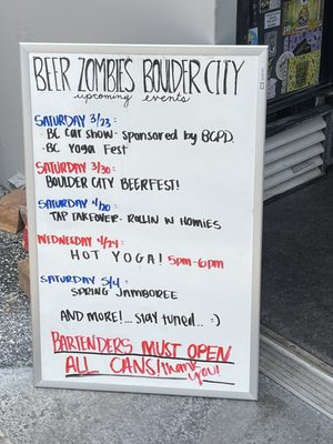 Menu photo 1 Beer Zombies Boulder City Boulder City, NV