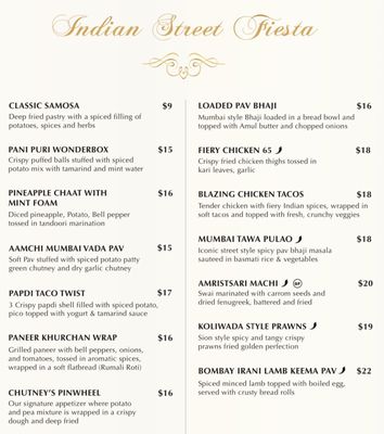 Menu photo 4 Chutneys Bellevue Bellevue, WA