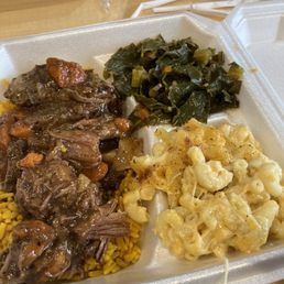 Beef and Gravy Special, Mac n Cheese, Collard Greens, Beef and Gravy Special, Mac n Cheese, Collard Greens,
