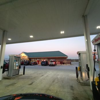 Kwik Trip - a gas station at dusk - Gas Stations Near Me - Milton, Wisconsin