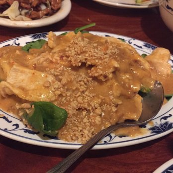 Thai Delicacy - Spinach+Chicken with peanut sauce. Really really good. - Thai Near Me - Truckee, California Thai Delicacy - Spinach+Chicken with peanut sauce. Really really good. - Thai Near Me - Truckee, California