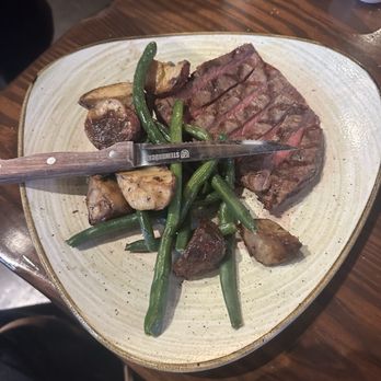 Front Porch - Porch Plate Steak. The flank steak was great and the vegetables were super fresh - Bars Near Me - Hoover, Alabama Front Porch - Porch Plate Steak. The flank steak was great and the vegetables were super fresh - Bars Near Me - Hoover, Alabama
