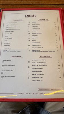 Menu photo 1 Dante Kitchen & Bar Amsterdam, NH Menu photo 1 Dante Kitchen & Bar Amsterdam, NH