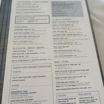 Palisade - Menu - Seafood Near Me - Seattle, Washington