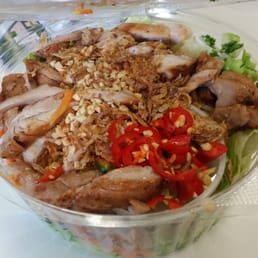 Delicious honey chicken noodle salad