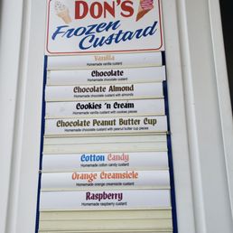 a sign for don's frozen custard a sign for don's frozen custard